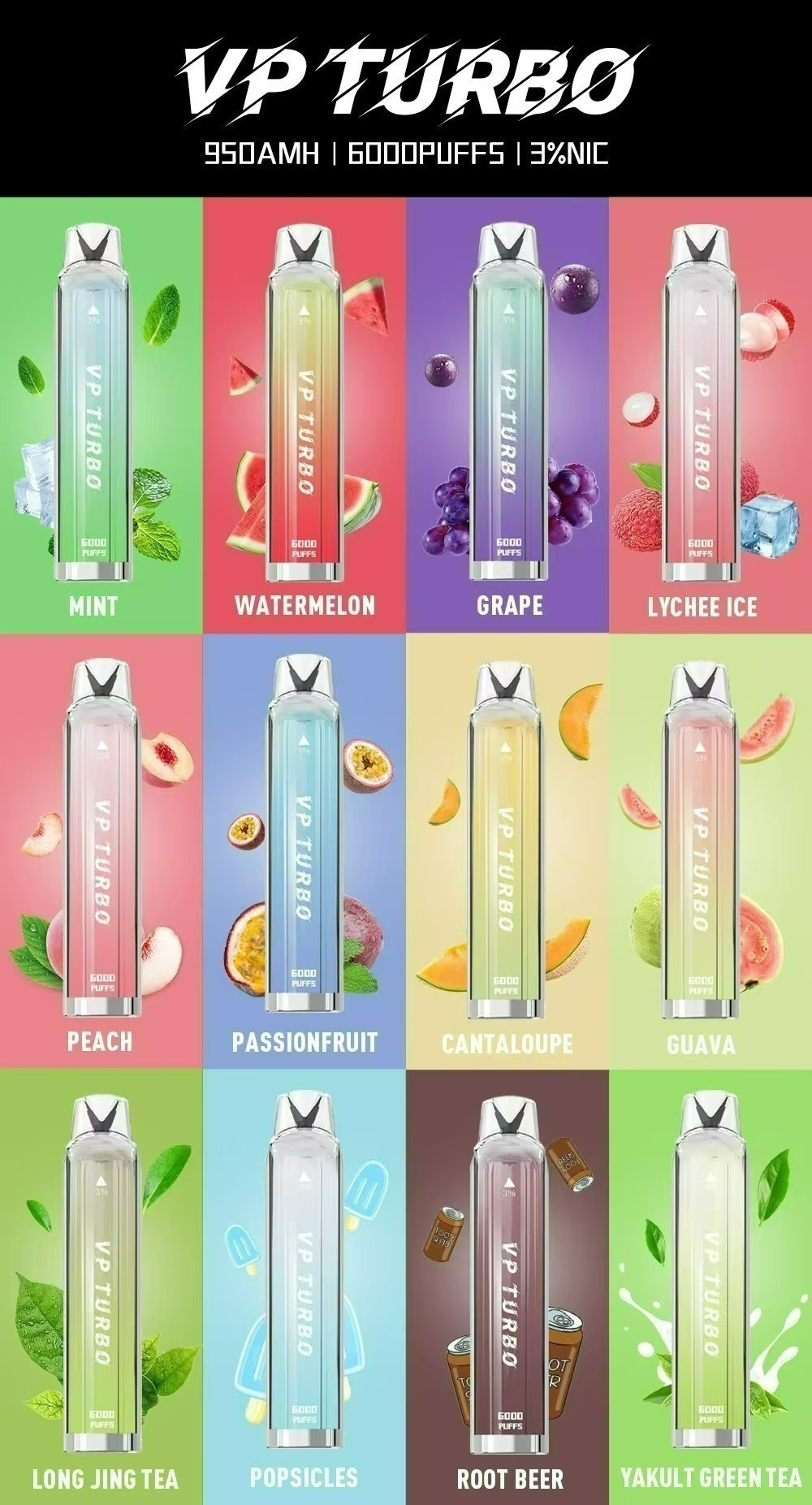 VP Turbo 6000 Puffs 拋棄式電子菸